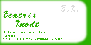 beatrix knodt business card